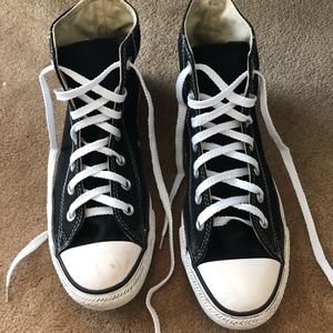 Black high top converse